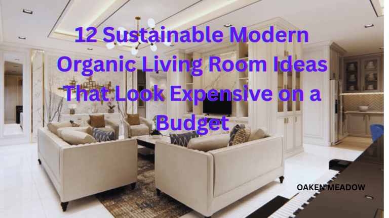 A bright and airy modern organic living room with a linen sofa, reclaimed wood coffee table, and natural sunlight.