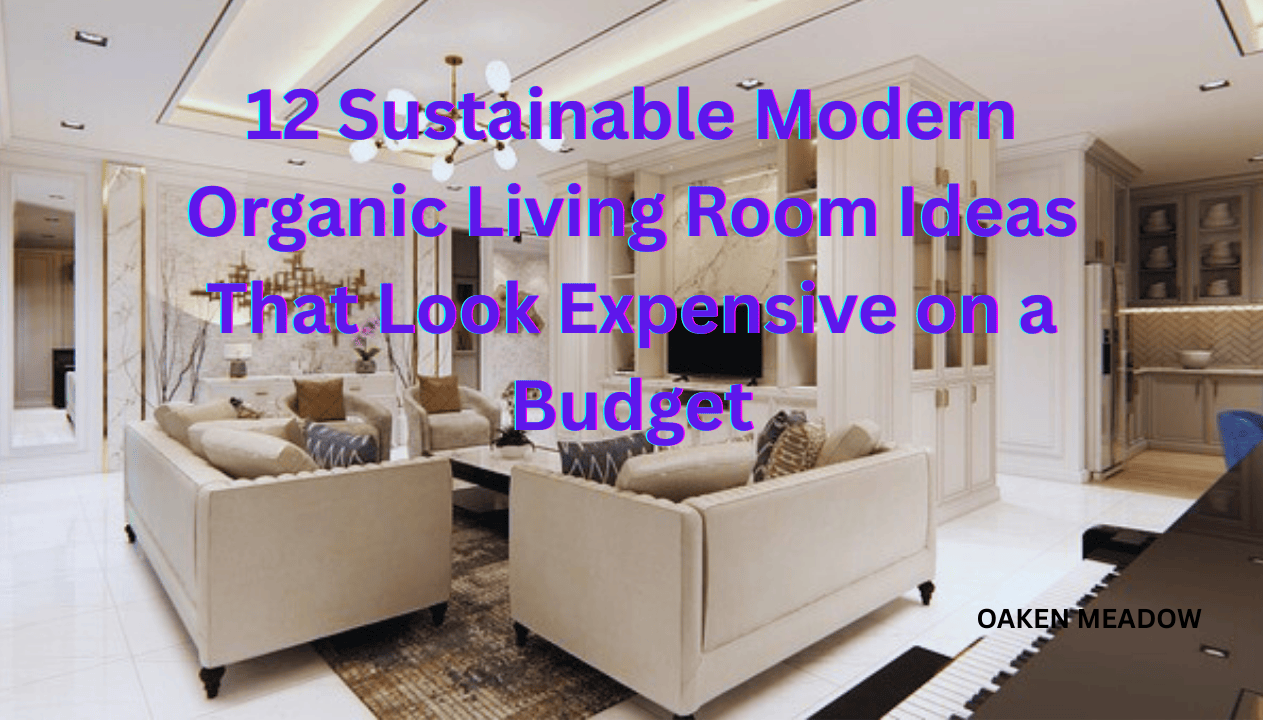 A bright and airy modern organic living room with a linen sofa, reclaimed wood coffee table, and natural sunlight.